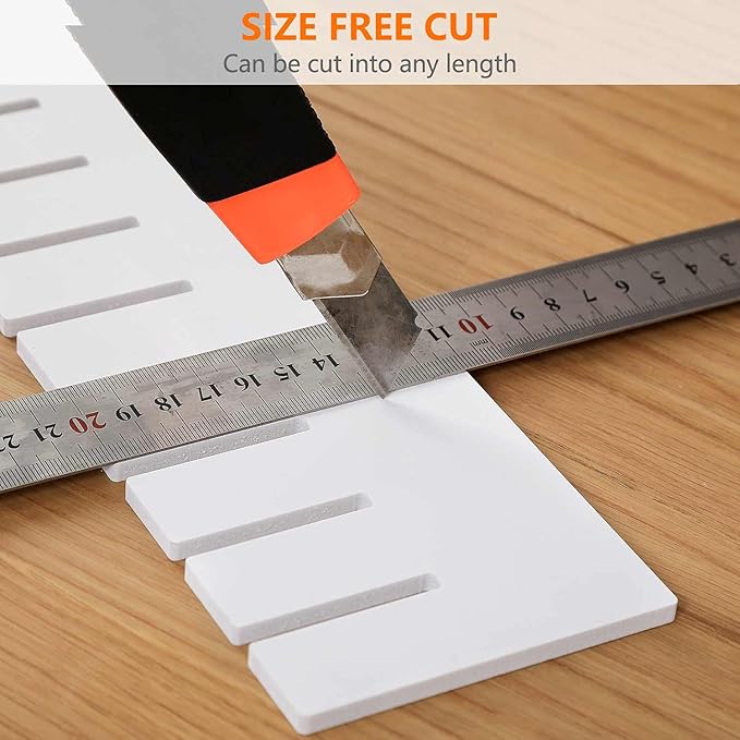 12Pcs Drawer Dividers,18.5"x4.3", Thick, DIY Drawer Separators, Large Adjustable Dresser Drawer Organizer for Clothes, Bedroo