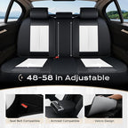Coverado Seat Covers, Car Seat Covers Full Set, Leather Seat Covers for Cars, Car Seat Protector, Black Car Seat Covers Front