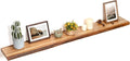 Floating Shelves for Wall Decor, Rustic Solid Elm Wood Live Edge Floating Shelves Wall Mounted, Wall Shelves with Invisible B