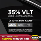 Gila® Heat Shield Elite™ 35% VLT Automotive Ceramic Window Tint DIY Advanced Heat Control Glare Control 2ft x 6.5ft (24in x 78in)