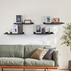 NEXHOME PRO Floating Shelves for Wall Set of 2,24 Inches Picture Ledge Shelf, Kids Bookshelf Wall Mounted for Living Room Bed