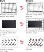 X-cosrack Metal Wire Basket Wall Mount, 3 Tier Wall Storage Basket Organizer with Hanging Hooks Chalkboards, Rustic Kitchen F