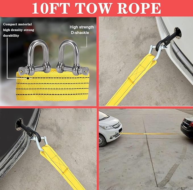 Car Emergency Roadside Tool Kit, Auto Emergency Kits Vehicles, with Jumper Cables kit，Car Safety Roadside Assistance Kit,Head