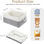 Large Storage Baskets- 15.7x11.8x8.26 inch Storage Bins for Shelves and Closet Organizing, Foldable Fabric Bin for Home Organ