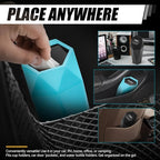 Auto Dynasty Car Trash Can with Lid, Blue Black Car Garbage Can Cup Holder for Interior, 2 Pack Mini Leakproof Garbage Can with 30Pcs Trash Bags, Multipurpose Storage Organizer for Vehicle Home Office