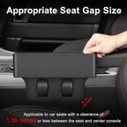 jiaji Car Seat Gap Filler, Multifunctional Car Seat Gap Filler Organizer, 2 Pack Car Seat Organizer for Storing Phones, Keys, Cards, Data Cables, Universal Fit Car SUV Truck