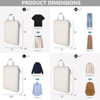 Compression Packing Cubes for Travel, 4 Set Expandable Packing Organizers, Lightweight Luggage Organizer Bags, Travel Essenti