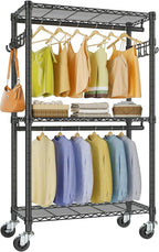 VIPEK R2 Mini Rolling Clothes Rack Heavy Duty Clothing Rack for Hanging Clothes Adjustable Portable Closet Metal Clothes Rack