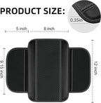 NBTEPEM 6 PCS Car Steering Wheel Cover Set, Microfiber Leather Steering Wheel Covers Universal 14.5-15 inch, Center Console Cover, Seat Belt Cushion, Cup Coaster, Car Accessories Set Black Gray
