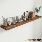Fun Memories 72 Inch Fireplace Mantel Shelf, 12 Inch Deep Shelves for Display & Wall Storage, Rustic Wood Wall Shelf, Extra L
