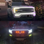 Car Hood Light Strip Exterior, 71 Inch DRL LED Strip Lights Waterproof IP68 Scan Start-up + White Light,Compatible with GMC Sierra 1500 2500 Chevy Silverado 1500 2500 Dodge Ram 1500