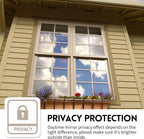 KESPEN Window Film One Way Daytime Privacy Static Cling Sun Blocking Anti UV Reflective Window Tint for Home and Office, Gold-Silver, 17.5 Inch X 6.5 Feet