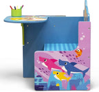 Baby Shark Chair Desk with Storage Bin - Ideal for Arts & Crafts, Snack Time, Homeschooling, Homework & More by Delta Childre