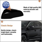 Moonlinks Compatible with Toyota RAV4 2019 2020 2021 2022 2023 2024 Left Side Mirror Cover Replacement, Glossy Black Exterior Left Driver Side Door Rearview Mirror Cap Trim for RAV4 LH