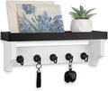 Key and Mail Holder Wall Mount, Key Holder with Shelf and Mail Organizer Wall Mount. Mail Holder with 5 Hooks for Coat, Dog L
