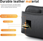 2 PCS Car Seat Side Pocket Organizer, PU Leather Mini Storage Pocket for Car Seats, Doors, Consoles, Dashboard, Vehicle Gap Filler Organizer for Phone, Keys, Sunglass, Wallet (Black)