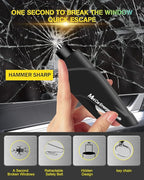 YONGMING Car Window Breaker Seat Belt Cutter, Glass Breaker Emergency Self Rescue Tool,Pack of 2