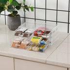 Cq acrylic Clear Stackable Storage Drawers,5 Drawers Acrylic organizers For Vanity Counter,Large Plastic Clear Drawer Organiz