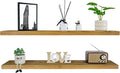 BGMG Wood Floating Shelves for Wall 42 inch Set of 2, Rustic Wooden Wall Mount Shelves for Living Room Bedroom Kitchen Farmho