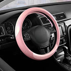 Road Comforts Steering Wheel Cover – Breathable Leather Steering Wheel Cover, Anti-Slip Grip, Universal Fit 14.5” to 15”, Hea