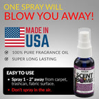 Scent Bomb Air Freshener Spray, Long-Lasting Odor Eliminator - Effective Deodorizer for Home & Car, Fresh Room Spray for Kitc
