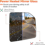 Passenger Side Heated Mirror Glass Fits for Ford F-150 2015 2016 2017 2018 2019 2020 Right Convex with Blind Spot Mirror Replacement for FL3Z17K707A