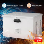 ROSONG Fireproof Document Box File Organizer - Waterproof Locking Filing Portable Storage Box with Handle for Hanging Letter/