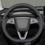 MEWANT DIY Stitching Steering Wheel Cover Wrap for Tesla Model 3 Highland 2023-2025/Model Y 2025 Highland for Tesla Model 3/Model Y Accessories(3D Style)