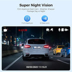 AZDOME M01 Dual Dash Cam Front and Rear with Free 64GB Card, 3" Screen Dual Dashboard Camera for Car, Built-in ADAS G-Sensor,