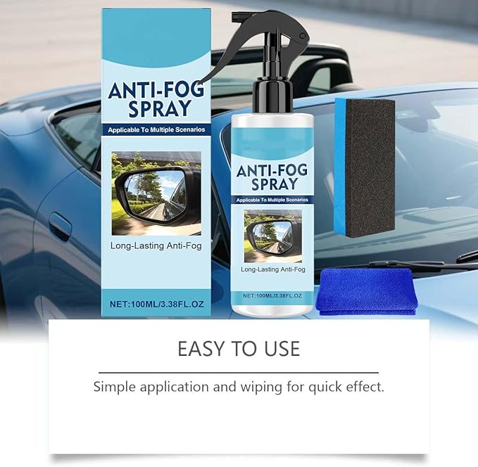Anti Fog for Car Windshield Spray, Car Glass Cleaner, Interior Exterior Water Repellent Coating, Windscreen Glass Cleaner for