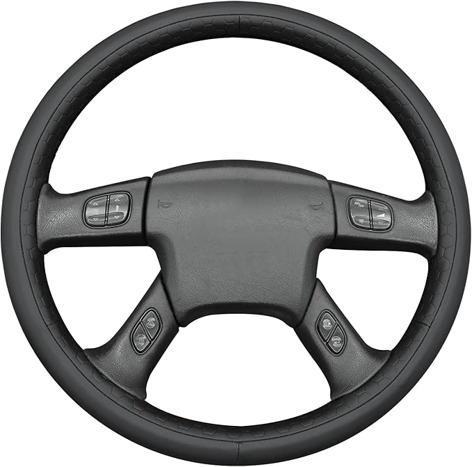 MEWANT Steering Wheel Cover for Chevy Silverado 1500/2500 / 3500 2003-2006 / Silverado 1500 2500HD 3500 Classic/Trailblazer Hand-Stitched Microfiber Leather Steering Wheel Wrap