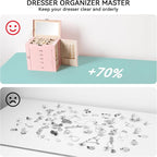 Frebeauty Large Jewelry Box,6-Tier PU Leather Jewelry Organizer,Multi-functional Storage Case with Mirror,Accessories Holder 