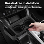 Autorder Center Console Cup Holder Insert for 2016-2023 Toyota Tacoma Interior Accessories, TPE Silicone Material 2-in-1 Center Console Drink Cup Holder Insert