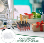 Macarrie 4 Pieces Lipstick Holder Organizer 24 Slot Acrylic Lipstick Makeup Organizer Case Display Stand Storage Box for Lips