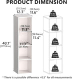 4 Cube Storage Organizer, Cube Shelf, Freestanding 4 Tier Open Shelf Bookcase for Home Office, Bedroom, Living Room, Study, W