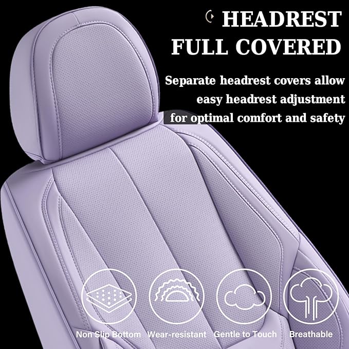 Coverado Seat Covers, Car Seat Covers Front Seats, Car Seat Cover, Car Seat Protector Waterproof, Car Seat Cushion Nappa Leat