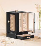 Enthralite Jewelry Box large for Dresser: Women Necklace Ring Storage Organizer with Compartments - Elegant Earring Holder Di