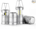 Lichamp LED Camping Lantern, 4 Pack Battery Powered Flashlight for Power Outages, Portable Collapsible Hanging Light Essentia