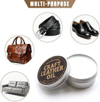 Jack&Chris Leather Cleaner and Conditioner, Mink Oil with Brush & Glove, Soften & Protect Leather for Car Seat, Couch, Shoes