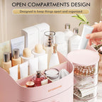 Makeup Organizer Countertop with Drawers, Make up Organizers for Vanity, Skincare Jewelry Earring Organizers, Cosmetic Displa
