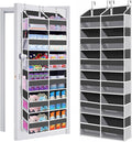 UVIAHOMI Heavy Duty Over The Door Organizer 6 Tiers, Extra Large Behind Door Storage of 12 Big Front & 12 Mesh Pockets, 80lb 