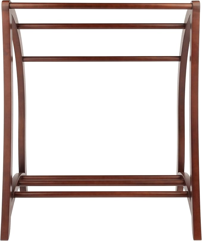 Winsome Wood Quilt Rack With 3 Rungs, Antique Walnut (94036)