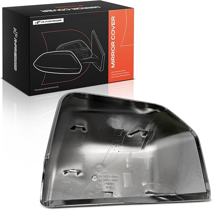A-Premium Passenger Side Rearview Mirror Cover Cap - Compatible with Ford F-150 F150 2015-2020 & Lincoln Navigator 2016-2017 - Chrome