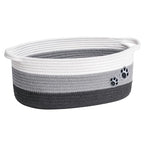 Dog Toy Basket Gift Basket Empty, Woven Storage Baskets for Towels, Cute Dog Storage Bins with Handles, Small Cotton Rope Bas