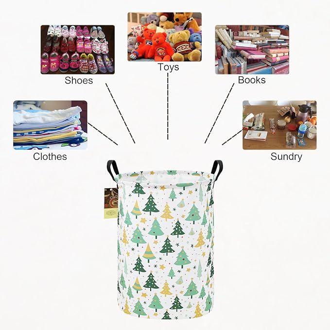 HUNRUNG Laundry Hamper,Large Canvas Fabric Lightweight Storage Basket Toy Organizer Dirty Clothes Collapsible Waterproof for 