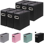 6 Packs Letter Size File Organizer, File Folders Organizer, Fabric Storage Box, Collapsible Paper Organizer with Metal Handle