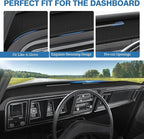 FIILINES Dash Cover for Ford F-100 F-150 F-250 F-350 Bronco 1973-1979, Dashboard Mat Accessories Dash Cover Sunshade Nonslip 