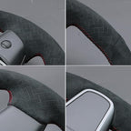 MEWANT Hand Stitched Steering Wheel Cover for Tesla Model 3 2017-2023 / Model Y 2020-2023 for Tesla Model 3/Y Accessories