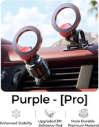 LISEN for MagSafe Car Mount [2026 Strong Magnets] Magnetic Phone Holder for Your Car [Vent&Dash] Magnet Cell Phone Holder Mount Cradle Car Accessories Kits for Men Women Red