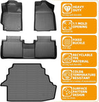 Floor Mats for Toyota Camry 2007 2008 2009 2010 2011(ONLY Gas), Custom Fit Camry CE XLE SE LE Floor Mats, Front Rear Mats & Cargo Liner, TPE Anti-Slip Waterproof Duty Car Accessories